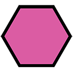 Pink hexagon