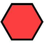 Red hexagon